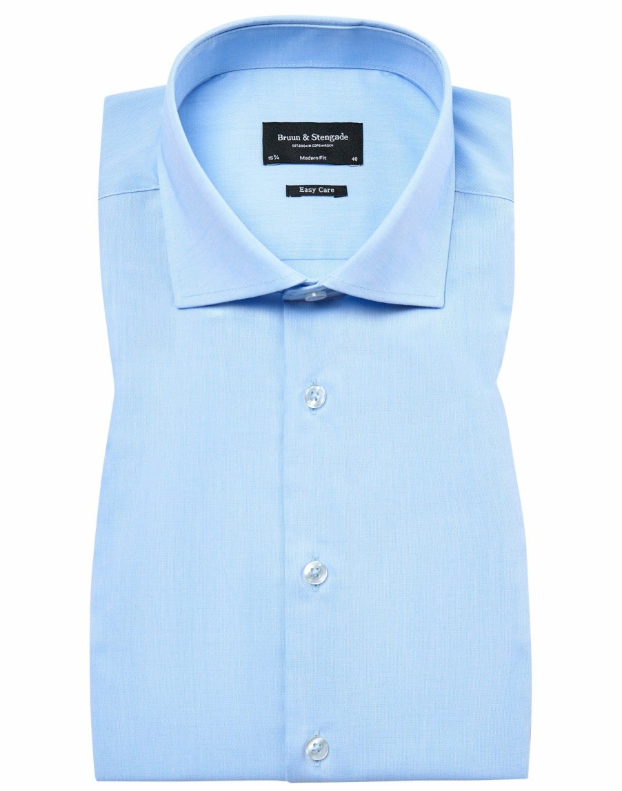 Herre Bruun & Stengade Modern Fit | Bs Giggs Modern Fit Skjorte - Light Blue